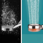 Contemporary handheld shower head with catalyst adjustable shower heads