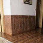 Modern Tin Back Wall Panel Smooth Wall Ceiling Wood Grain Design Set of 1