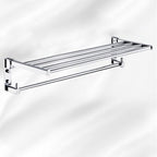 Polished Chrome Modern Bathroom Accessory Set Silver Towel Holder/Bath Shelf