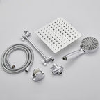 Wall Mounted Adjustable Shower Head Modern Square Metal Shower Head