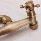 Traditional Wall-Mounted Metal Bathtub Filler Double Handles Waterfall Bathtub Faucet Trim