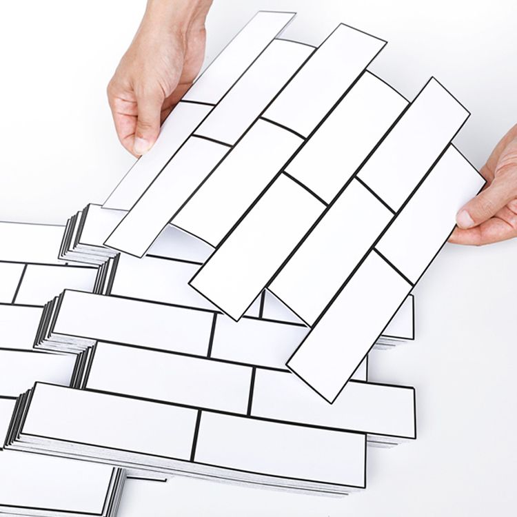 Plastic Peel & Stick Subway Tiles Contemporary Waterproof Peel & Stick Subway Tiles