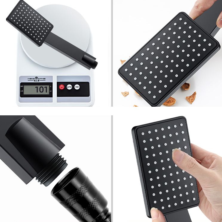 Contemporary Handheld Supercharged Showerhead Square Turbo Spray Head