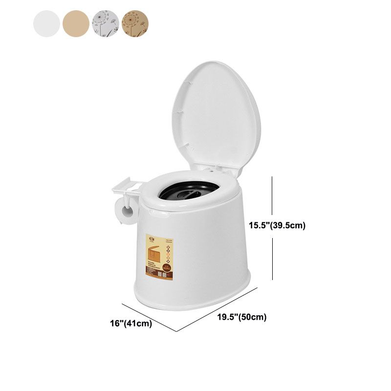 Modern Plastic Floor-Mounted Toilet Bowl with Seat for the Bathroom