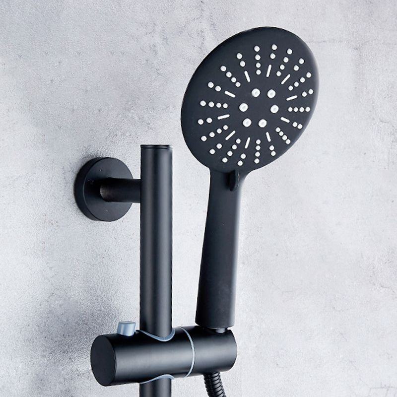 Brass Wall-Mounted Shower System Single Handle Shower with Lever Handle