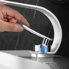 Bathroom faucet brass waterfall spout lever handle basin faucet