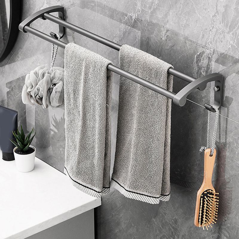 Gray 6/7-piece modern bathroom accessory set bathroom shelf/bath towel hooks/towel bar included