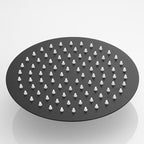 Square and Round Shower Head made of Stainless Steel, Fixed Mounted Ceiling Shower Head in Black