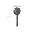 Modern 6 Setting Shower Head Adjustable Spray Pattern Matt Black Round Shower Head