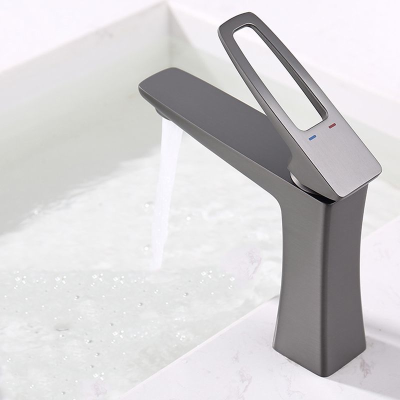 Glam Vessel Sink Faucet Brass Lever Handles with Drain Assembly Sink Mixer