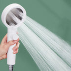 Handheld Shower Adjustable Spray Pattern White Round Showerhead