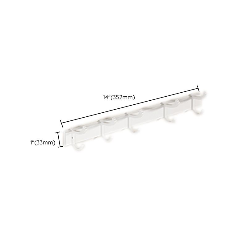 Contemporary bathroom accessory set made of matte stainless steel-aluminum with bathrobe hook/bath shelf