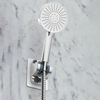 Plastic Handheld Showerhead Round Hand Shower with Self-Cleaning