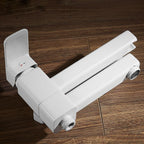 White Bath Water Faucet Trim Single Lever Handle Swivel Spout Wall Mounted Hand Shower Bathtub Filler