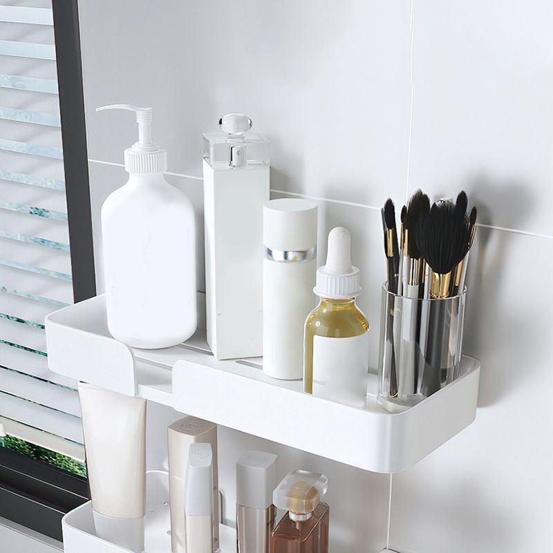 White Bathroom Set Modern 1/2/3 - Pieces Stainless Steel Bathroom Shelf