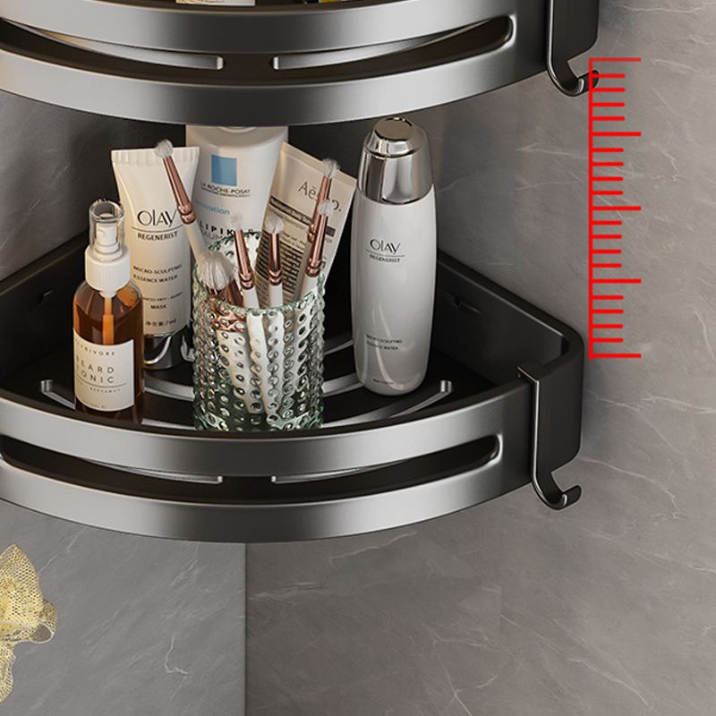 Matt Black 2-piece modern bathroom accessories as a single item or as a set with bath shelf