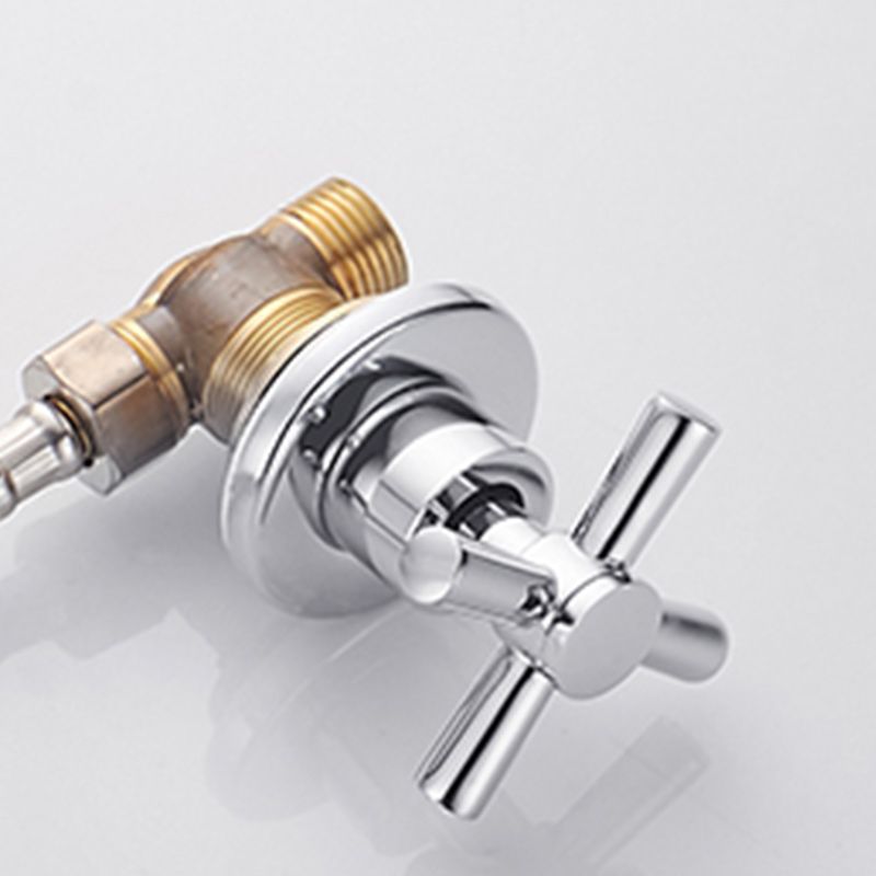Modern Cross Handle Faucet Monochrome Wall Mounted Bathroom Faucet