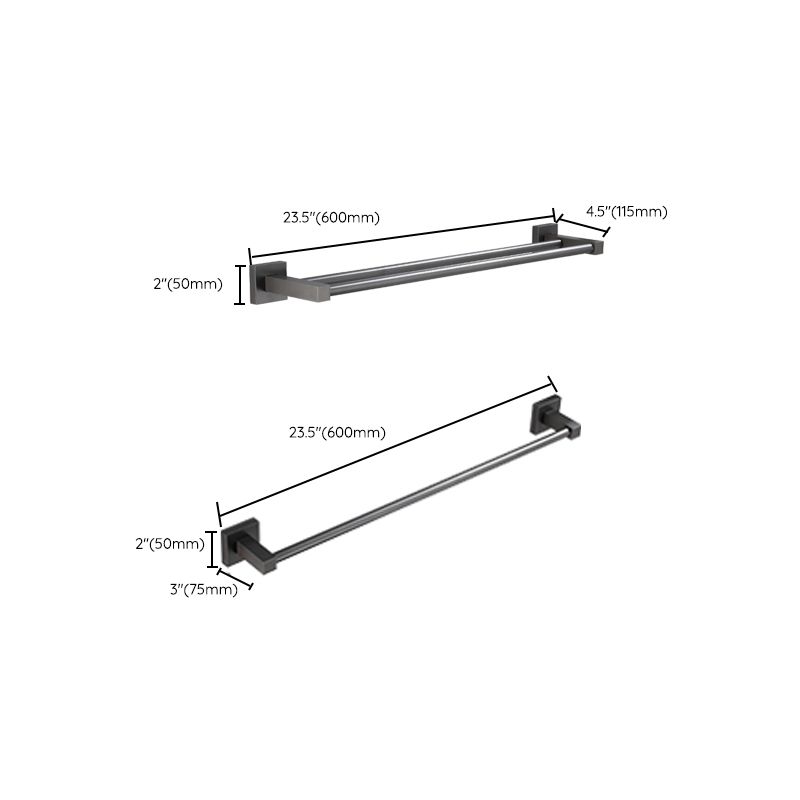 Modern Bathroom Accessories Hardware Set Gray Bathroom Hardware Set