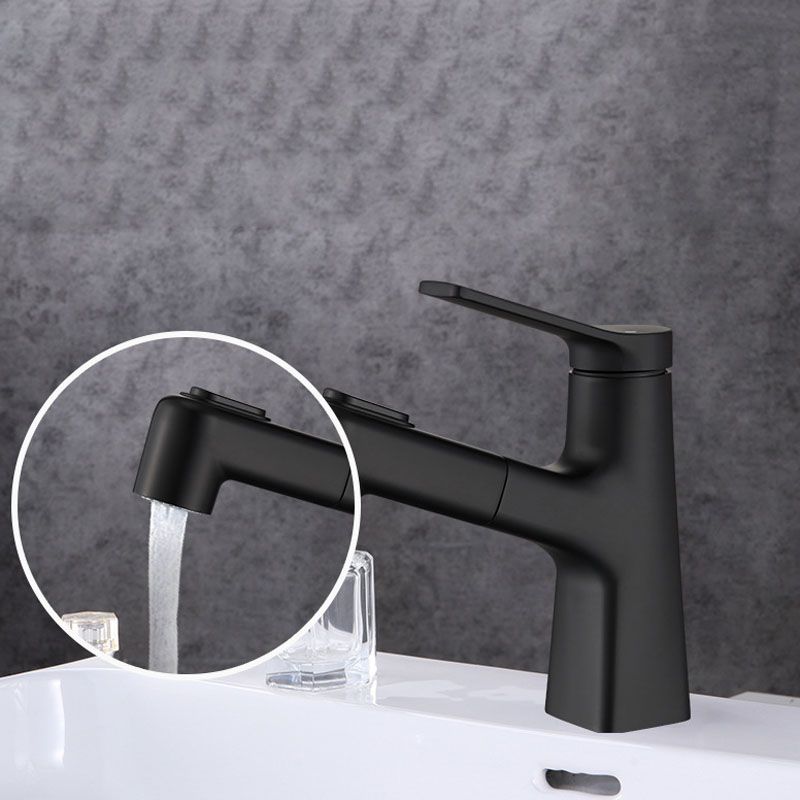 Contemporary Vessel Faucet Metal Single Handle Low Arc Vessel Faucet for the Bathroom