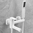 Wall-mounted metal bathtub faucet low arc swivel bathroom faucet