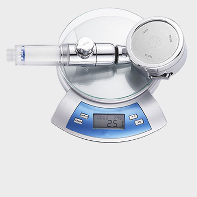 Modern Handheld Showerhead Silver Round Standard Showerheads