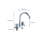 High arch conversion faucet two-handle brass sink faucet for the bathroom