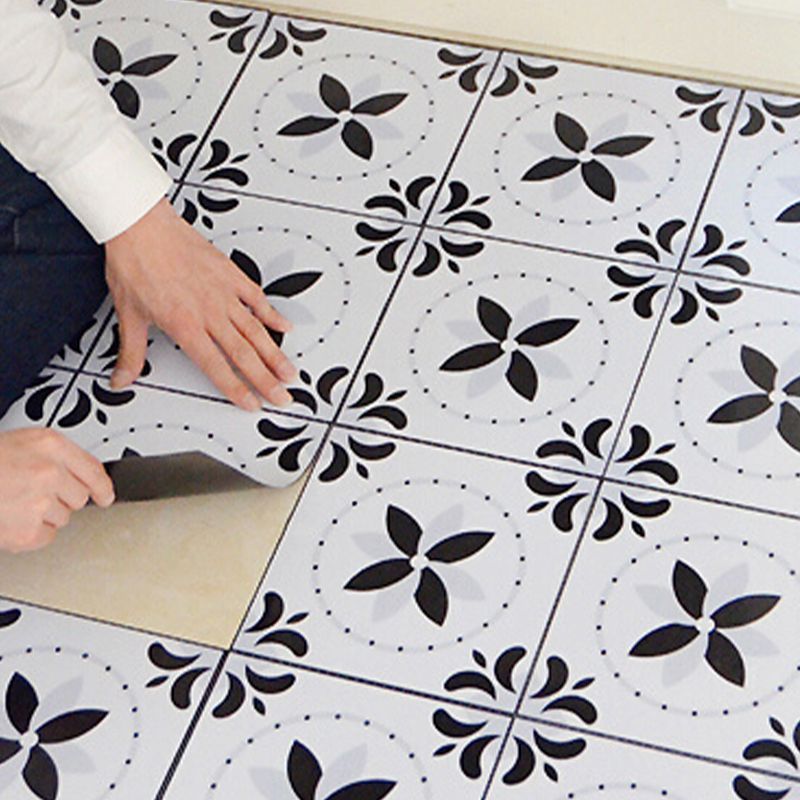 Modern Peel & Stick Mosaic Tiles PVC Single Panel Square Peel and Stick Wall Tile