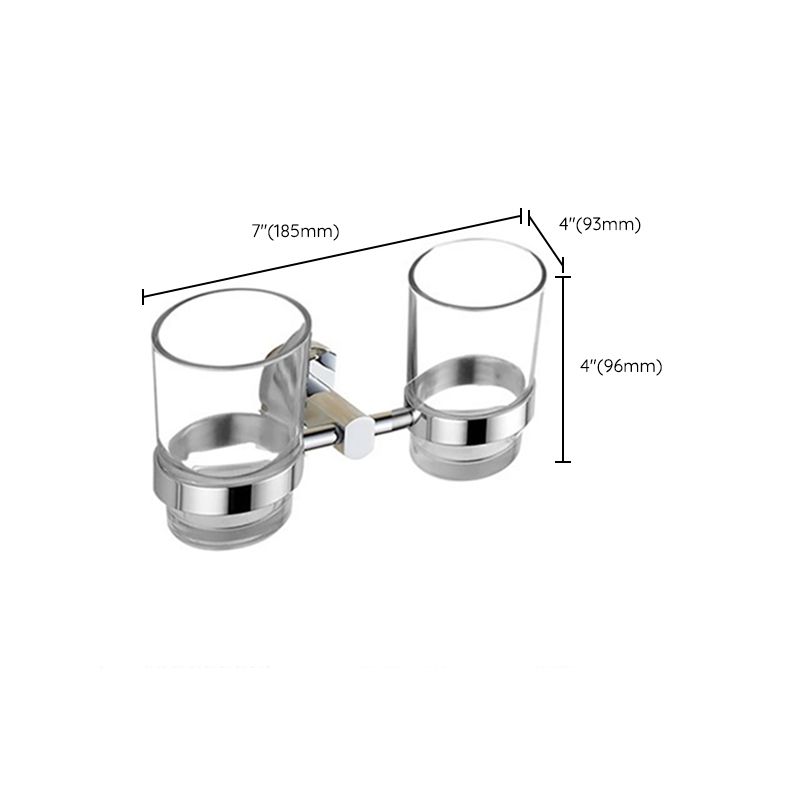 Polished Chrome Modern Bathroom Accessory Set Silver Towel Holder/Bath Shelf