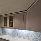 Hexagon Wall Tile Fat Resistant Steel and Kitchen Paper Wallpaper