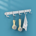 Minimalism Gray Bathroom Accessories Set Contemporary Style Aluminum Towel Holder
