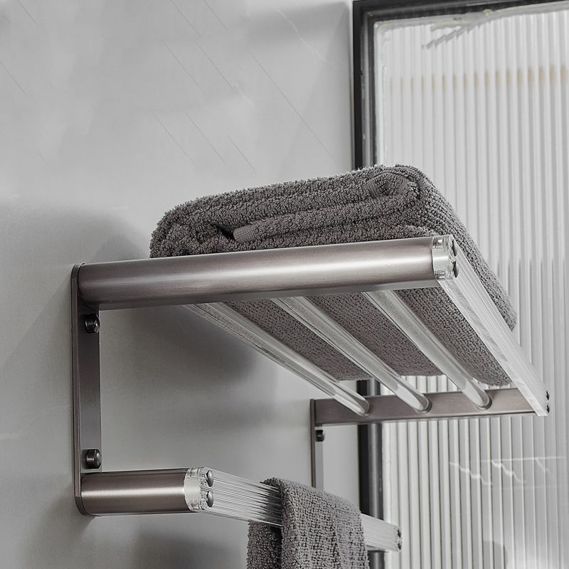 Modern Bathroom Set Gray Towel Rack Bathroom Shelf Bathroom Accessories Set