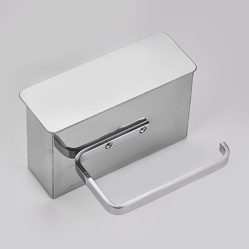 2-piece Stainless Steel Classic Bathroom Accessory Set Black & Chrome Paper Holder