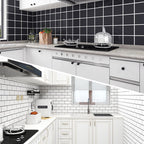 Single Tile Remove and Stick Back Wall Contemporary Kitchen Paper
