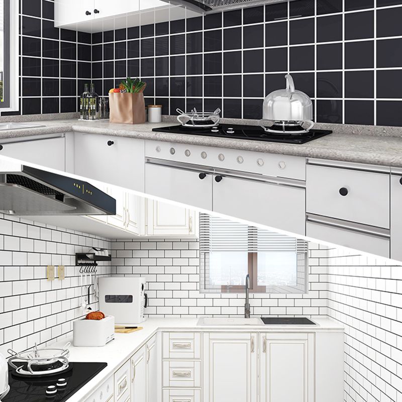 Single Tile Remove and Stick Back Wall Contemporary Kitchen Paper