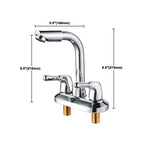 2-Handle Brushed Nickel Widespread Faucet 2-Hole Centered Bathroom Sink Faucet with Brass