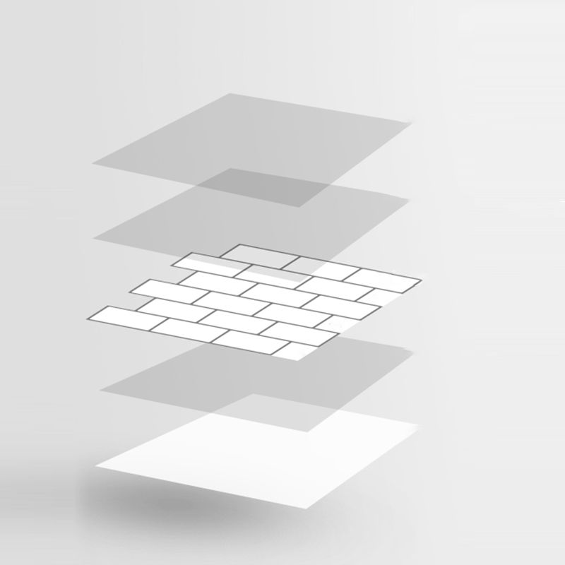 Peel and Stick Subway Tiles Waterproof Plastic Tile Rectangular Peel & Stick Tile for the Kitchen