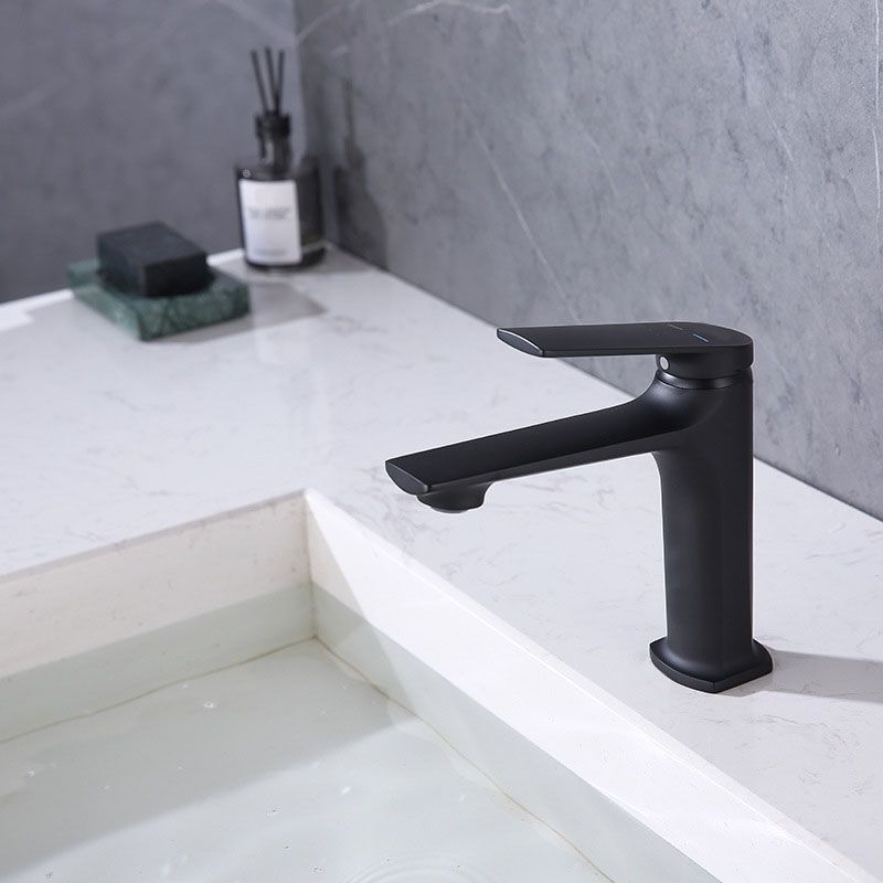 Modern faucet brass lever handles low arc sink bathroom faucet