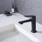 Modern faucet brass lever handles low arc sink bathroom faucet