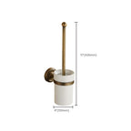 Worn Brass Traditional Bathroom Set with Bath Shelf/Paper Holder & Towel Bar