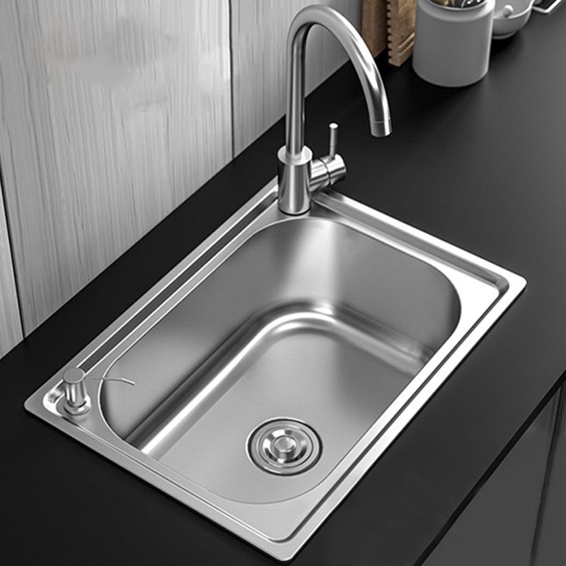 Modern Workstation Sink Stainless Steel Drain Arrangement and Faucet Kitchen Sink