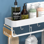 White 2-piece Bathroom Hardware Modern Bathroom Accessories Set, Bathroom Shelf