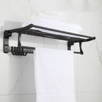 Modern Matt Black Bathroom Shelf Paper Holder Bathroom Accessory Set