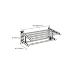 Polished Chrome Modern Bathroom Accessory Set in Stainless Steel with Bath Shelf/Towel Bar