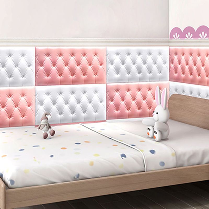 Modern Wall Panel Smooth Wall Indoor Upholstered Board Set of 4
