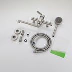 Wall-mounted metal bathtub filling low arch swivel bathtub mixer