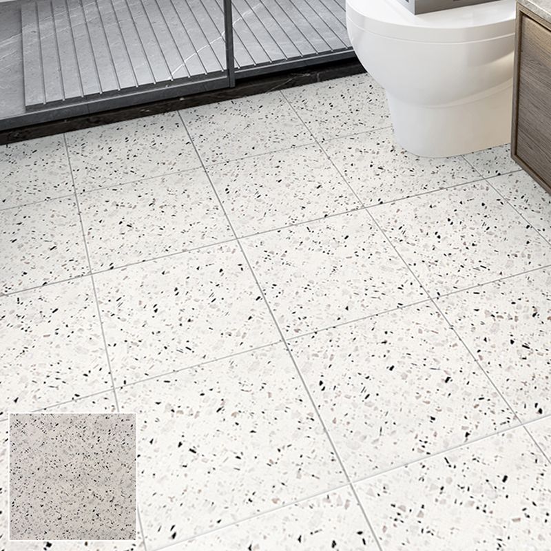 Square Bathroom PVC Flooring 12" x 12" x 0.07 mm Peel and Stick Vinyl Flooring