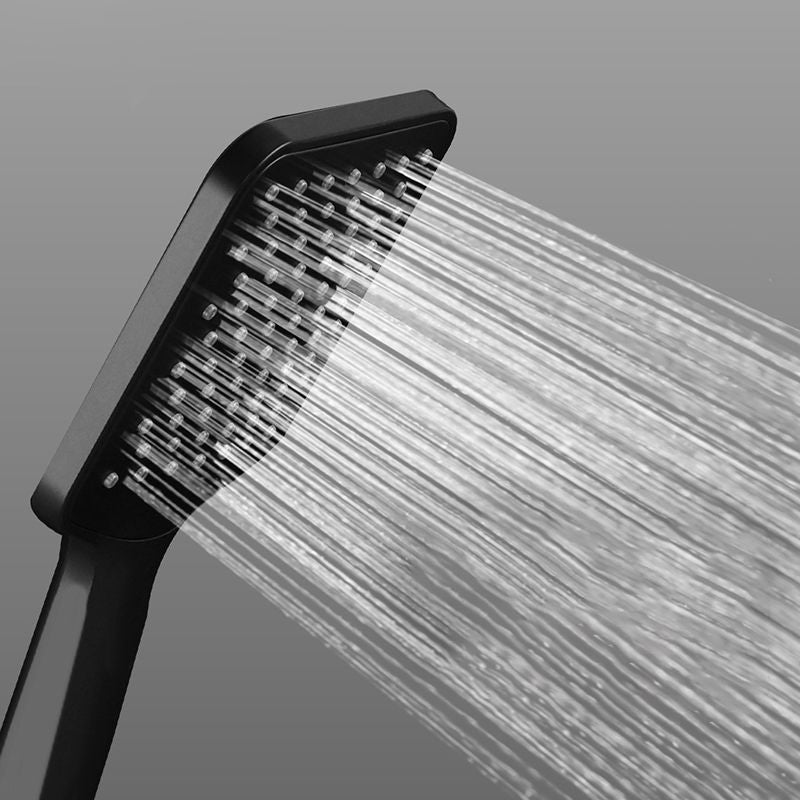 Modern square matte black shower head rainfall shower head combo