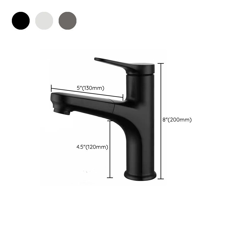 Contemporary Style Centerset Faucets Bathroom Fixtures with Lever Handle