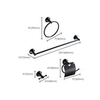 Metal Bathroom Set 4-piece Traditional Style Black Bathroom Accessory Set