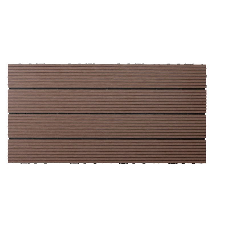 Wire brushed wooden floor tiles Click-Lock engineered wood for patio garden